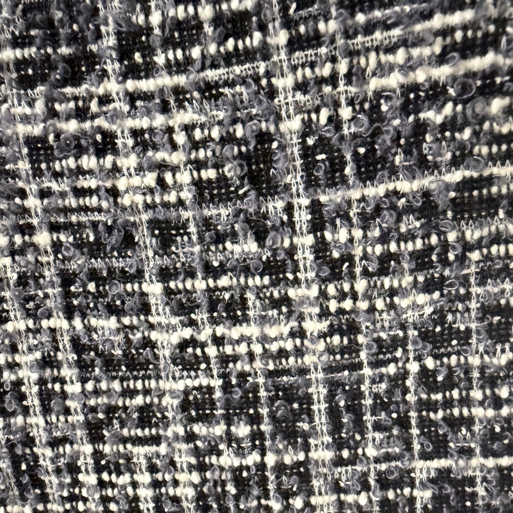 LOFT sleeveless Black and White tweed shift Knit Dress. Size xl - Picture 5 of 7